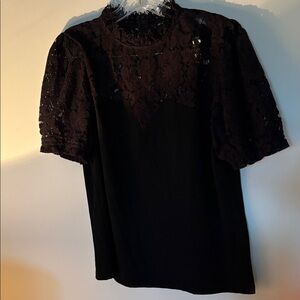 Generation Love Elegant Black Lace Blouse